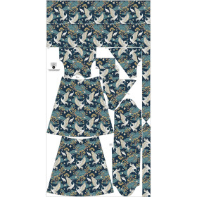 WRAP FLOUNCED DRESS (ABELLA) - Japanese Garden wz.3 - sewing set
