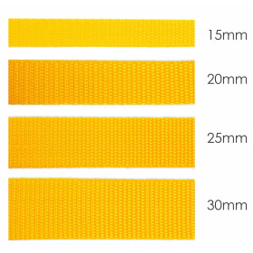 Webbing tape - canary yellow / Choice of sizes