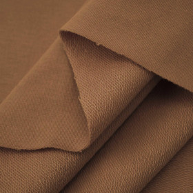D-10 CARAMEL - looped knitwear with elastan 