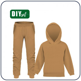 Children's tracksuit (OSLO) - B-03 ICED COFFEE - looped knit fabric 