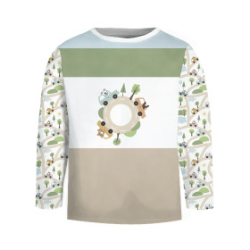 Longsleeve - COLORFUL CARS / roundabout (CITY BEARS) - sewing set