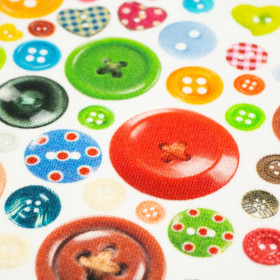 COLORFUL BUTTONS - single jersey with elastane TE210