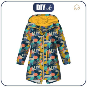 KIDS PARKA (ARIEL) - CAMOUFLAGE COLORFUL pat. 2 - softshell