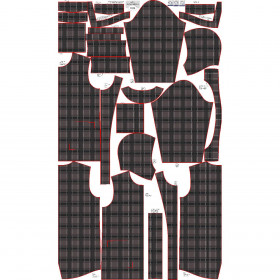 MEN'S PARKA (TOM) - CHECK PAT. 11 / grey - sewing set