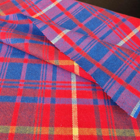 Premium Cotton Flannel - Red and Blue Tartan Plaid