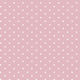 DOTS WHITE / light pink - single jersey TE210