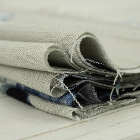 JASMINE BLOSSOM / light grey - Linen look viscose woven fabric