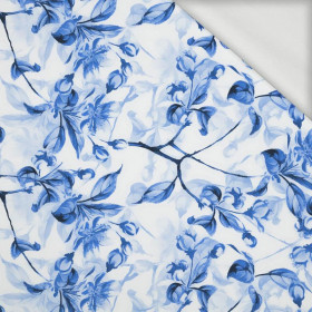 APPLE BLOSSOM pat. 1 (classic blue) - looped knit fabric