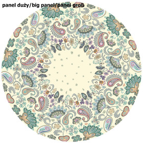 FLOWERS (pattern no. 1) / ecru -  big circle skirt panel 