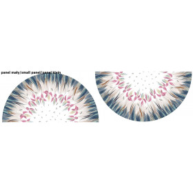 FLOWERS (pattern no. 4) / white - circle skirt panel 