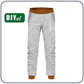 CHILDREN'S JOGGERS (LYON) - JEEP / TERRAZZO - looped knit fabric