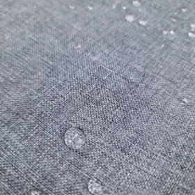 Waterproof woven fabric linen imitation - GREY