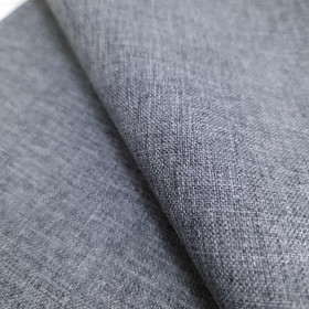 Waterproof woven fabric linen imitation - GREY