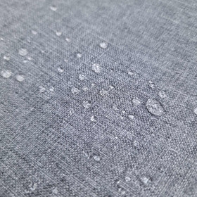 Waterproof woven fabric linen imitation - GREY