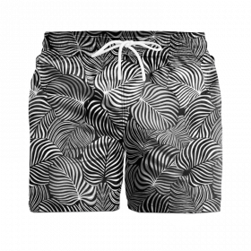 Men's swim trunks - ZEBRA LEAVES - sewing set