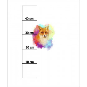 FOX / rainbow - SINGLE JERSEY PANEL 50cm x 60cm