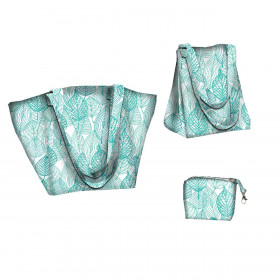 XL bag with in-bag pouch 2 in 1 - LEAVES - sewing set