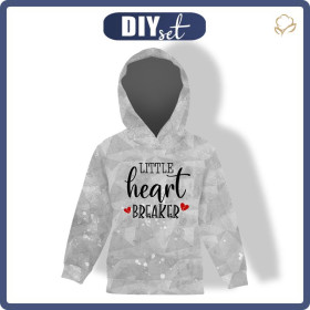 KID'S HOODIE (ALEX) - LITTLE HEART BREAKER (BE MY VALENTINE) / ICE - sewing set