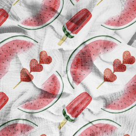 ICE CREAM AND WATERMELONS - Cotton muslin