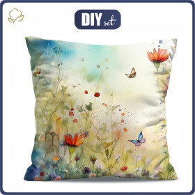 PILLOW 45X45 - MAGIC MEADOW PAT. 1 - Waterproof woven fabric - sewing set