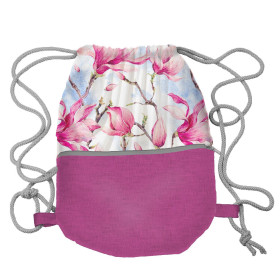 GYM BAG WITH POCKET - MAGNOLIAS - sewing set