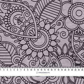 MEHNDI BLACK / melange light grey - lycra 300g