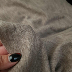 MERINO Knit Fabric 100% – Melange Brown