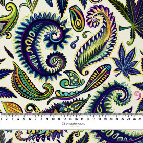 Hemp leaves WZ. 4- Upholstery velour 