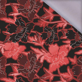 FLOWERS pat. 7 (red) / black - softshell