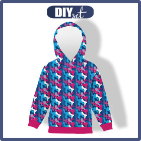 KID'S HOODIE (ALEX) - NEON CAMOUFLAGE PAT. 1 - sewing set