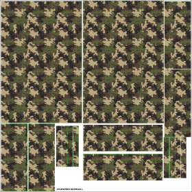 ANIMAL BED - CAMOUFLAGE OLIVE - sewing set