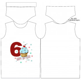 KID’S T-SHIRT - 6ST BIRTHDAY / MUFFIN - single jersey (128/134)