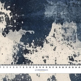 NAVY GRUNGE wz. 1 - looped knit fabric