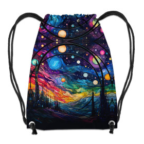 NEON GALAXY WZ.11 -  PANEL (60cm x 50cm) looped knit fabric with elastane ITY