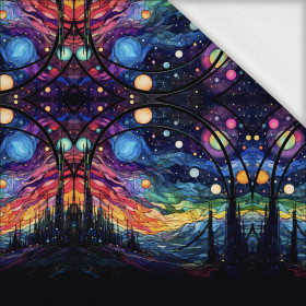 NEON GALAXY WZ.11 -  PANEL (60cm x 50cm) looped knit fabric with elastane ITY