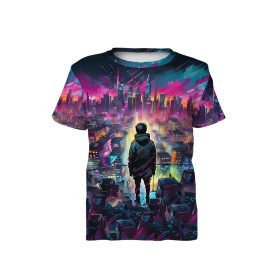 NEON GALAXY WZ.6 - panel (60cm x 50cm)- single jersey with elastane ITY
