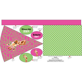 First Grade Candy Cone - NEON SPOTS PAT. 4 / giraffe - sewing set