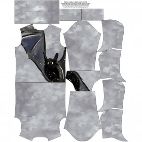MEN’S HOODIE (COLORADO) - BAT / CAMOUFLAGE pat. 2 / grey - sewing set 