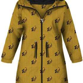 KIDS PARKA (ARIEL) - WOLF / NIGHT CALL / mustard - softshell