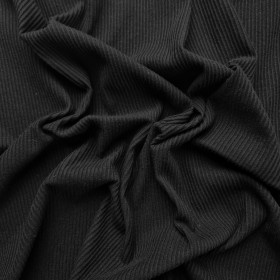 RIB JERSEY - BLACK