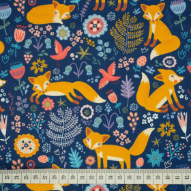 FOXES IN THE FORREST - Waterproof woven fabric