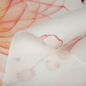FLOWERS pat. 4 (pink)  - viscose woven fabric