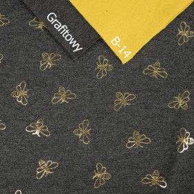 GOLDEN BEE / melange graphite - single jersey
