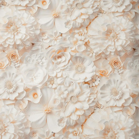 WHITE FLOWERS PAT. 4 (46 cm x 50 cm) - thick pressed leatherette