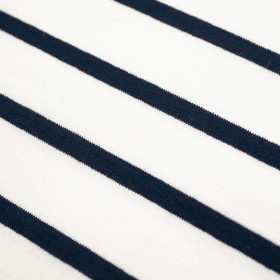 STRIPES DARK BLUE / WHITE 0,5cm x 2,0cm - Viscose jersey