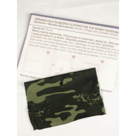 SHORTS + BOW TIE FOR BUNNY - CAMOUFLAGE - sewing set