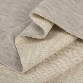 Melange Beige - thick looped knit 