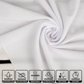 PANDA / MINT  size "S" 30x45 cm - white (back) Sports knit - bird eye mesh