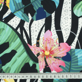 TROPICAL LILIES - Waterproof woven fabric