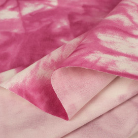 BATIK pat. 2 / fuchsia - Cotton woven fabric